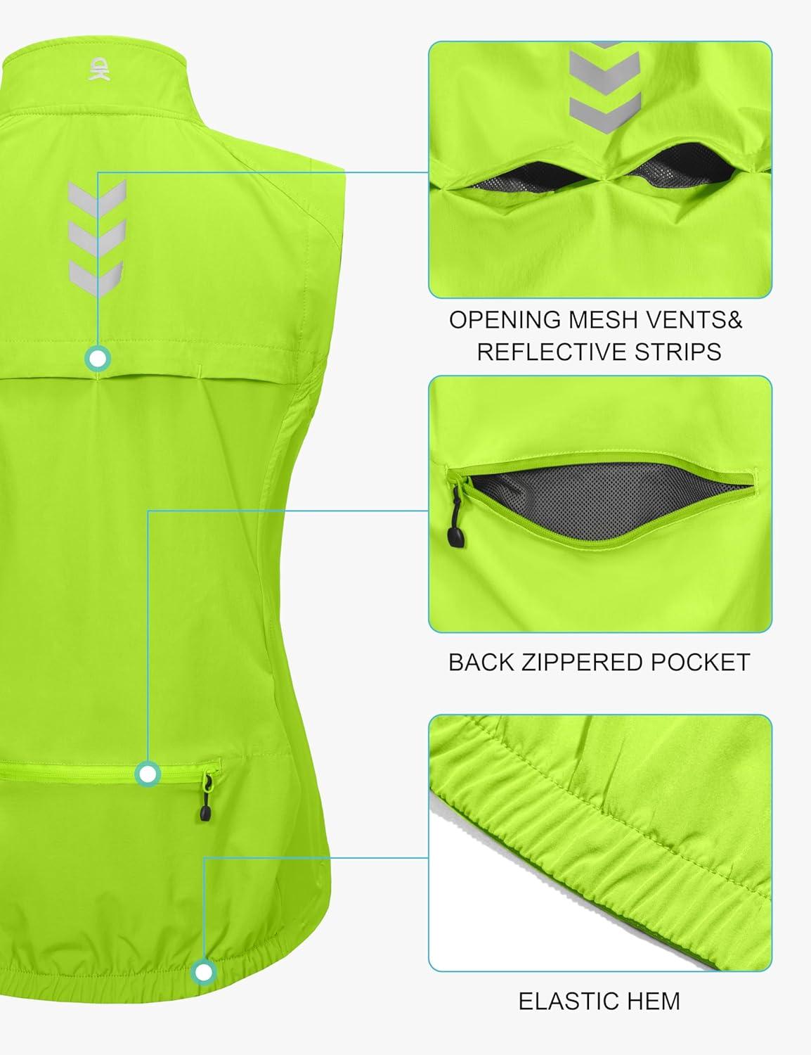 imageLittle Donkey Andy Womens Lightweight Quick Dry Vest Summer Windproof Sleeveless Elastic Jacket for Golfing Cycling RunningYellow