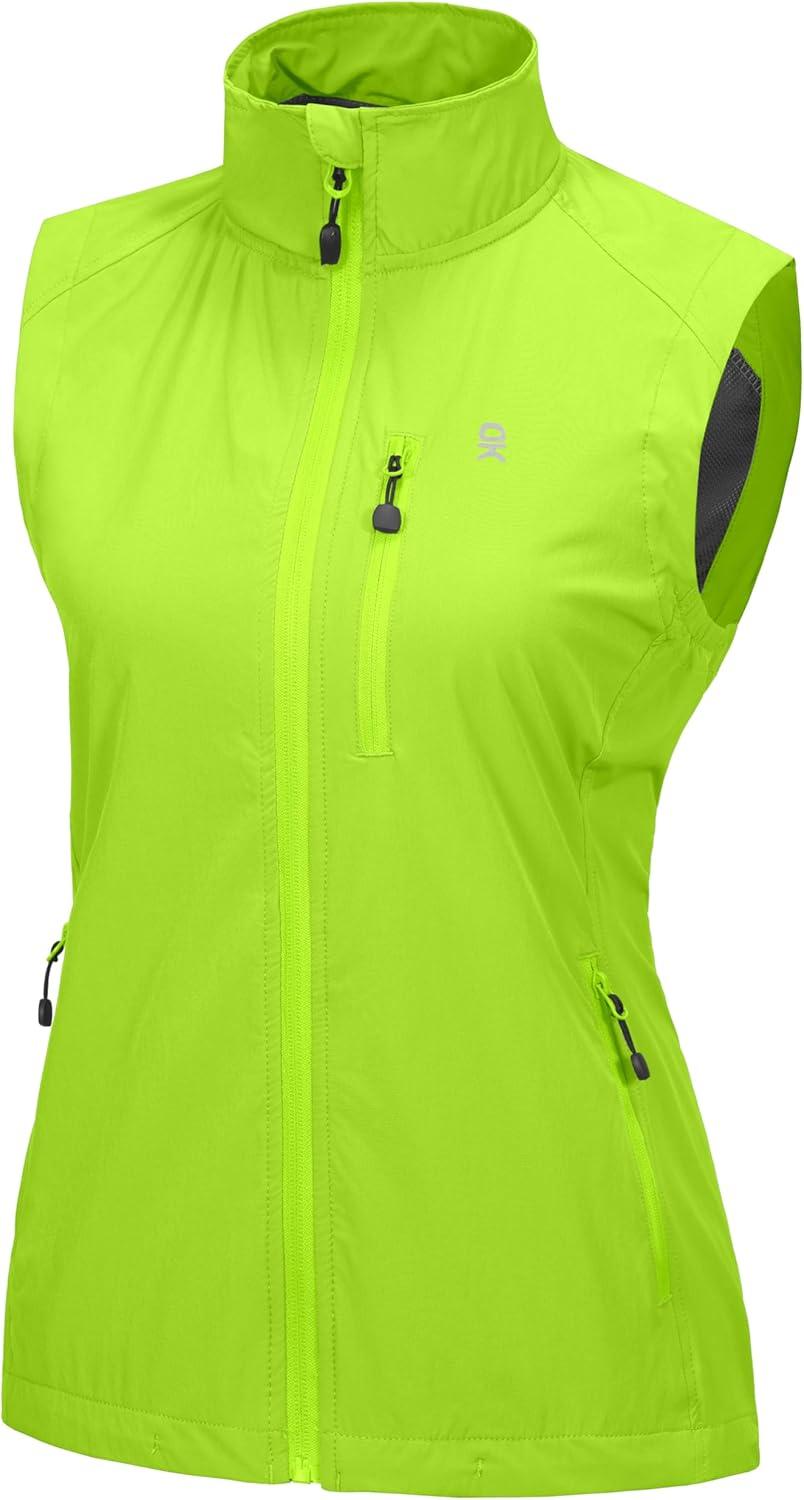 imageLittle Donkey Andy Womens Lightweight Quick Dry Vest Summer Windproof Sleeveless Elastic Jacket for Golfing Cycling RunningYellow