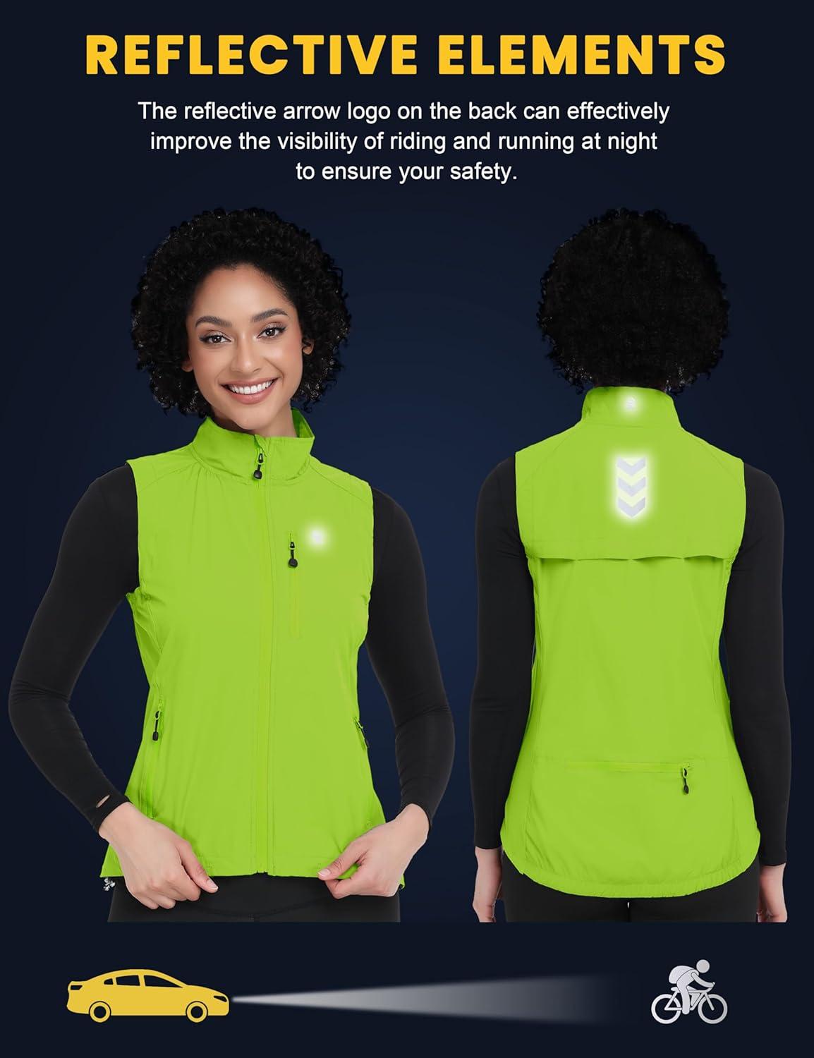 imageLittle Donkey Andy Womens Lightweight Quick Dry Vest Summer Windproof Sleeveless Elastic Jacket for Golfing Cycling RunningYellow