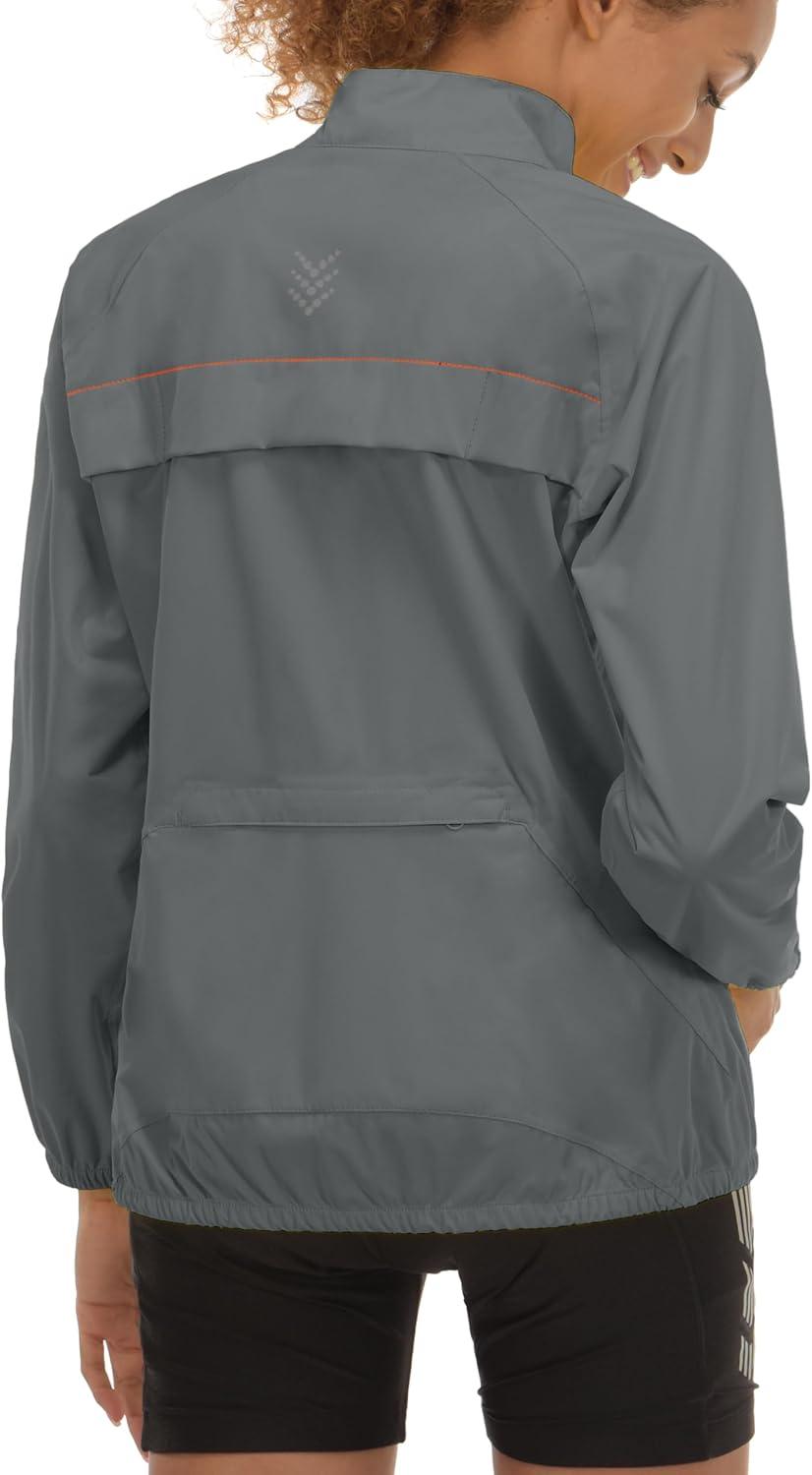 imageLittle Donkey Andy Womens Lightweight Rain Cycling Stretch Jacket with Hood Windproof and Waterproof Ultralight PackableB3upgradegray
