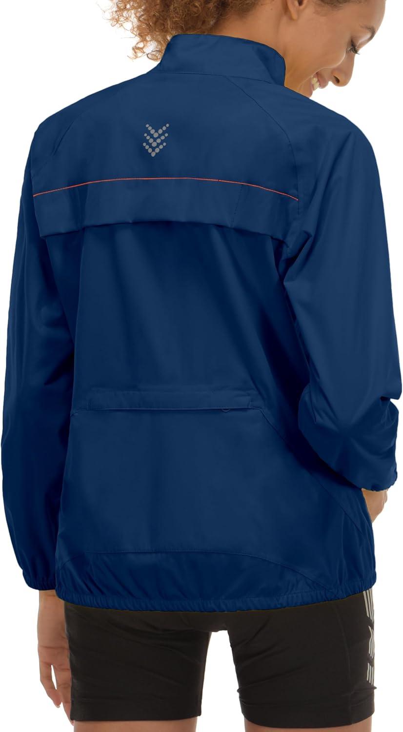 imageLittle Donkey Andy Womens Lightweight Rain Cycling Stretch Jacket with Hood Windproof and Waterproof Ultralight PackableB4upgradenavy