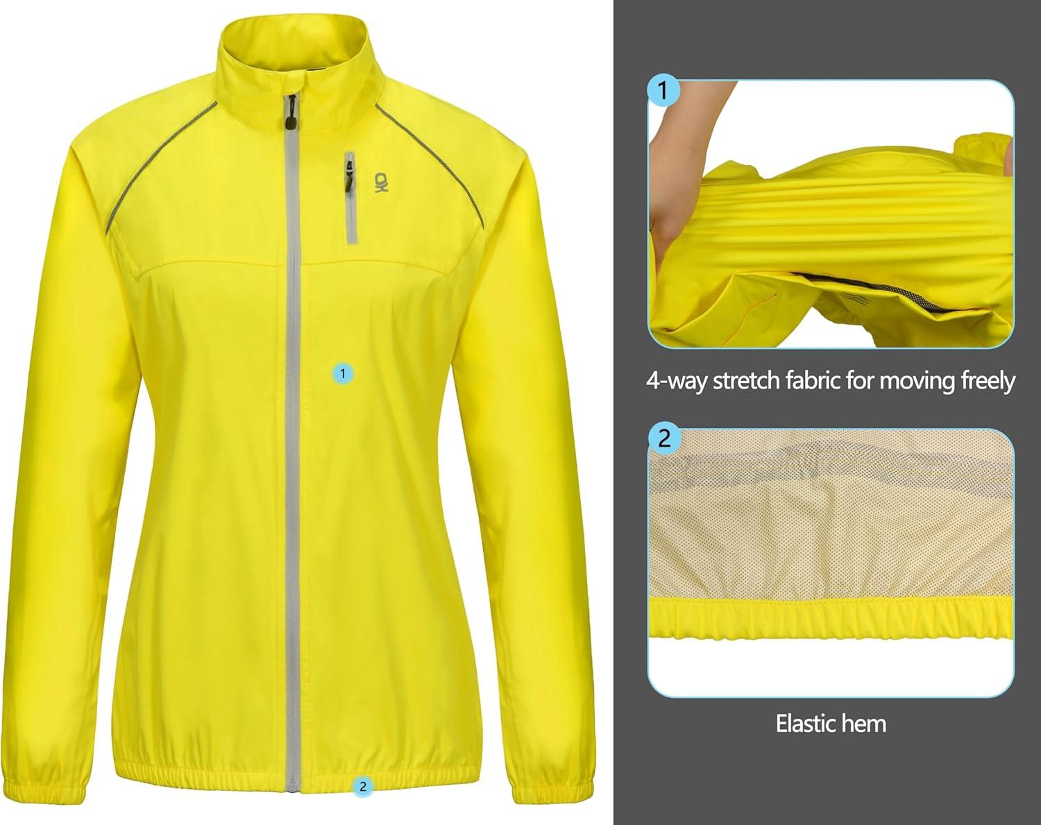 imageLittle Donkey Andy Womens Lightweight Rain Cycling Stretch Jacket with Hood Windproof and Waterproof Ultralight PackableB5upgradelemon