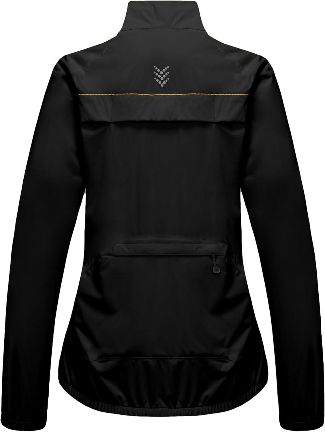 imageLittle Donkey Andy Womens Lightweight Rain Cycling Stretch Jacket with Hood Windproof and Waterproof Ultralight PackableUpgrade Pocketblack