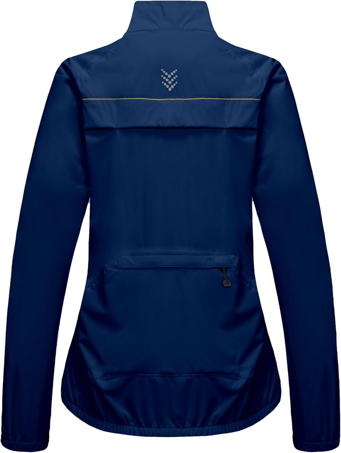imageLittle Donkey Andy Womens Lightweight Rain Cycling Stretch Jacket with Hood Windproof and Waterproof Ultralight PackableUpgrade Pocketnavy