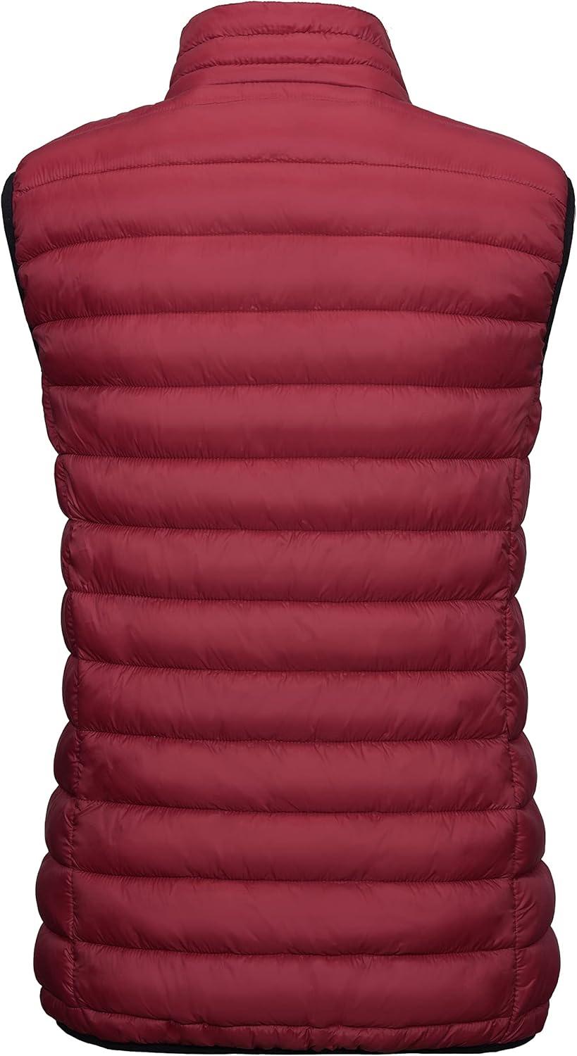 imageLittle Donkey Andy Womens Lightweight Warm Puffer Golf Vest Thermal Winter Sleeveless Jacket for Hiking Travel CasualA4 Tango Red