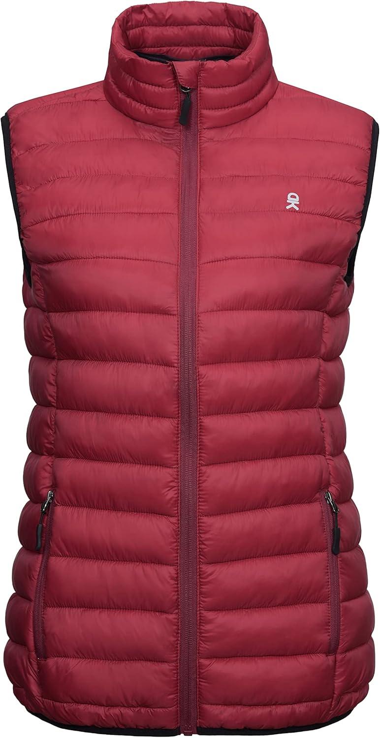 imageLittle Donkey Andy Womens Lightweight Warm Puffer Golf Vest Thermal Winter Sleeveless Jacket for Hiking Travel CasualA4 Tango Red