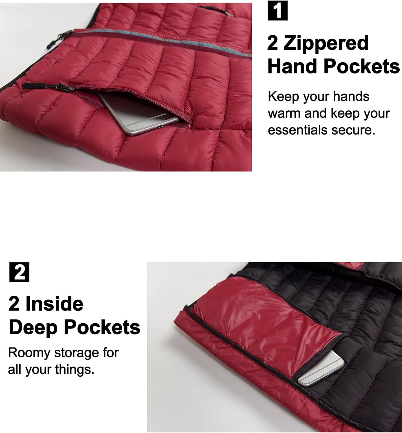 imageLittle Donkey Andy Womens Lightweight Warm Puffer Golf Vest Thermal Winter Sleeveless Jacket for Hiking Travel CasualA4 Tango Red