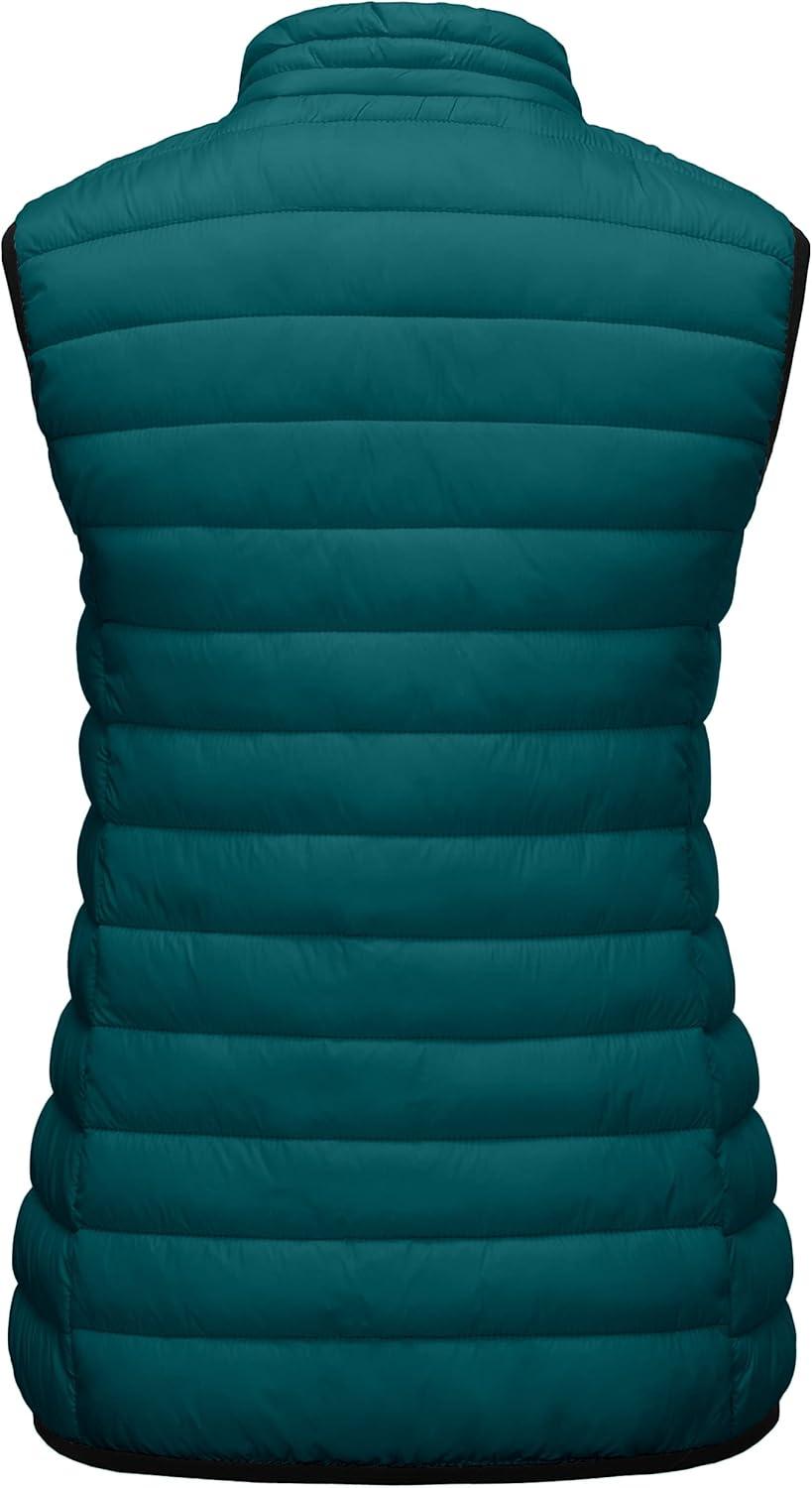 imageLittle Donkey Andy Womens Lightweight Warm Puffer Golf Vest Thermal Winter Sleeveless Jacket for Hiking Travel CasualB7 Viridian Green