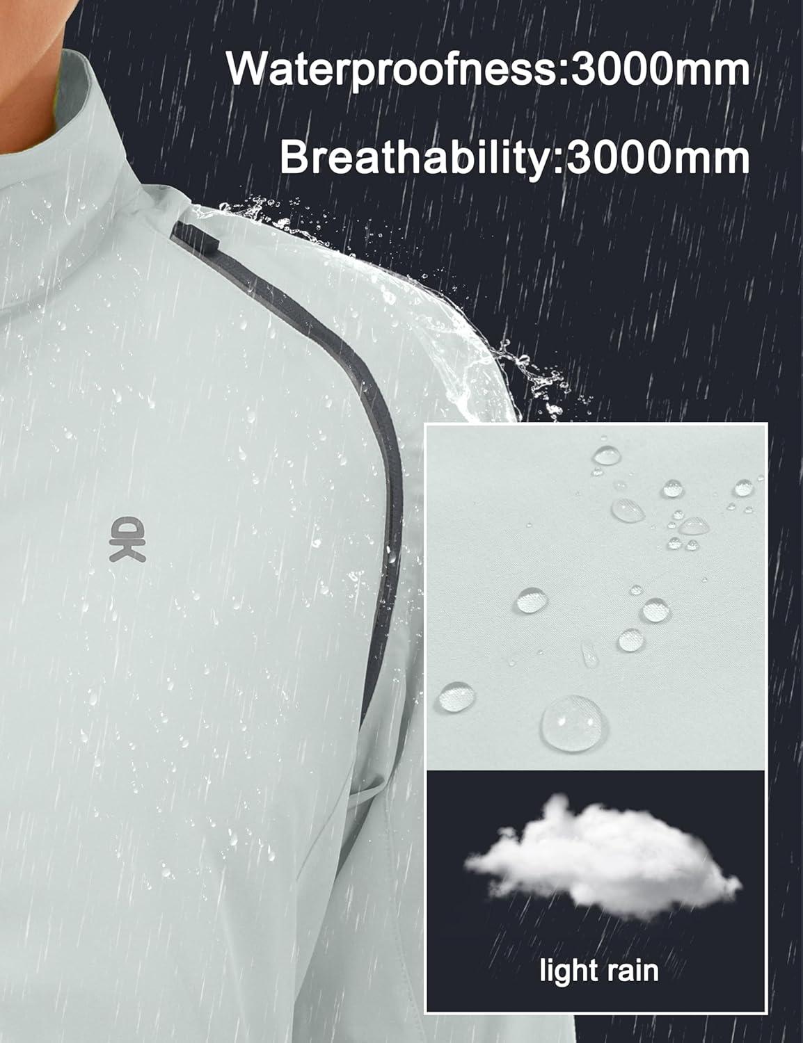 imageLittle Donkey Andy Womens Lightweight Waterproof Cycling Jacket with Removable Sleeves for Biking Running GolfLight Gray