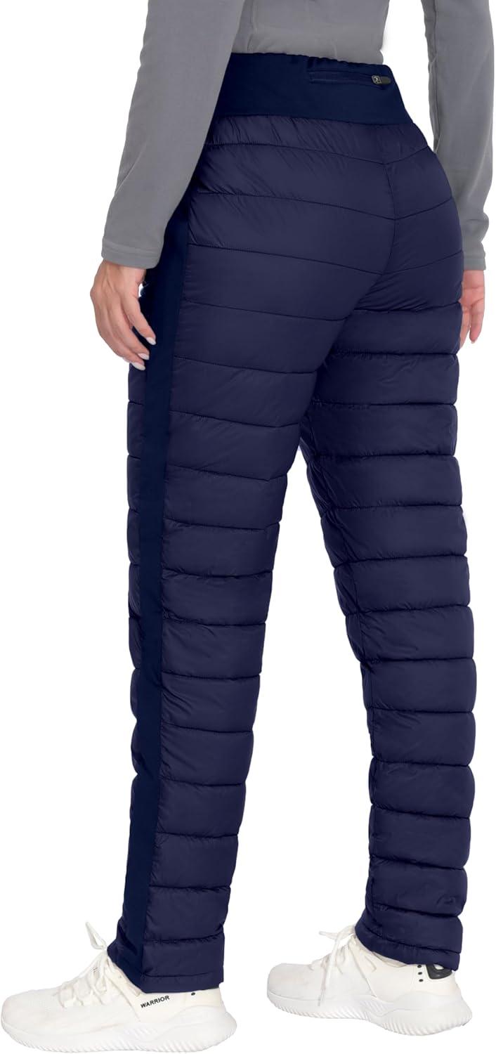 imageLittle Donkey Andy Womens Puffer Pants Lightweight Warm Puffy Quilted Pants Winter Snow Ski TrousersBlue