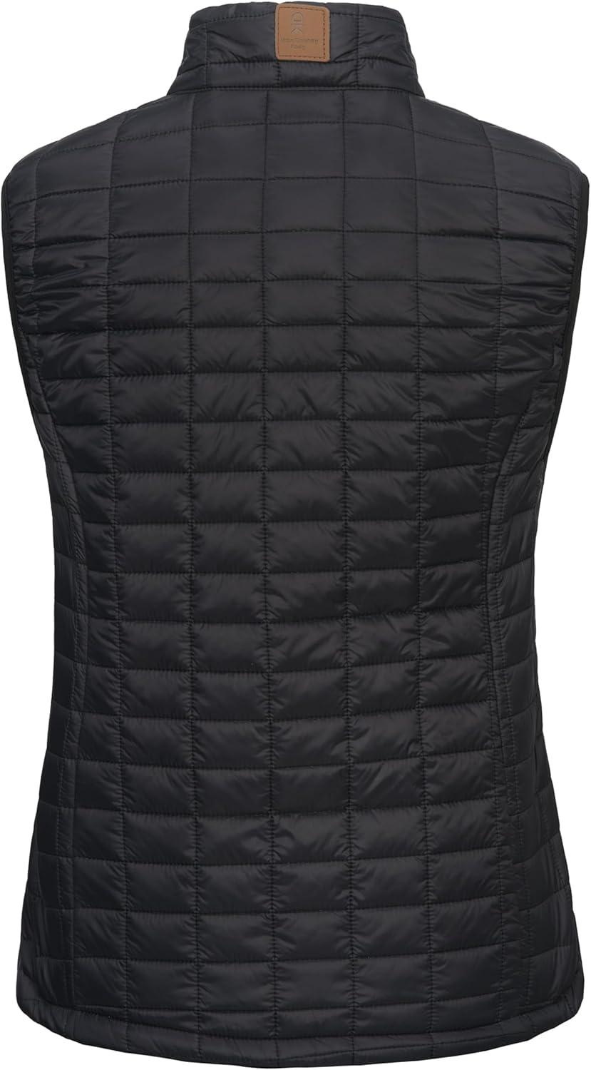 imageLittle Donkey Andy Womens Puffer Vest Lightweight Warm Sleeveless Jacket for Hiking Travel GolfBlackSteel Gray