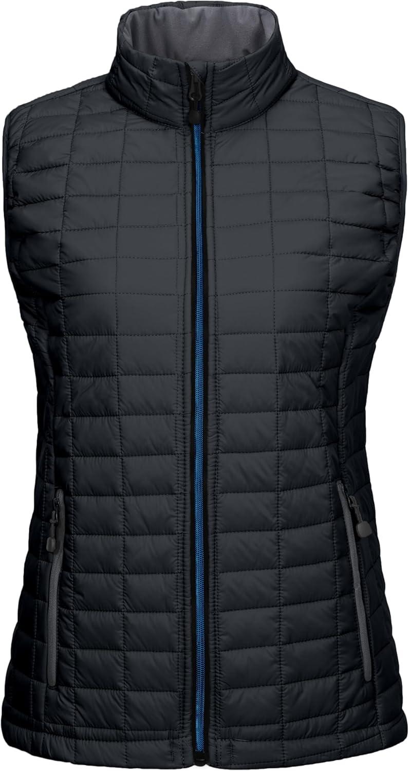 imageLittle Donkey Andy Womens Puffer Vest Lightweight Warm Sleeveless Jacket for Hiking Travel GolfSteel GrayBlack A2