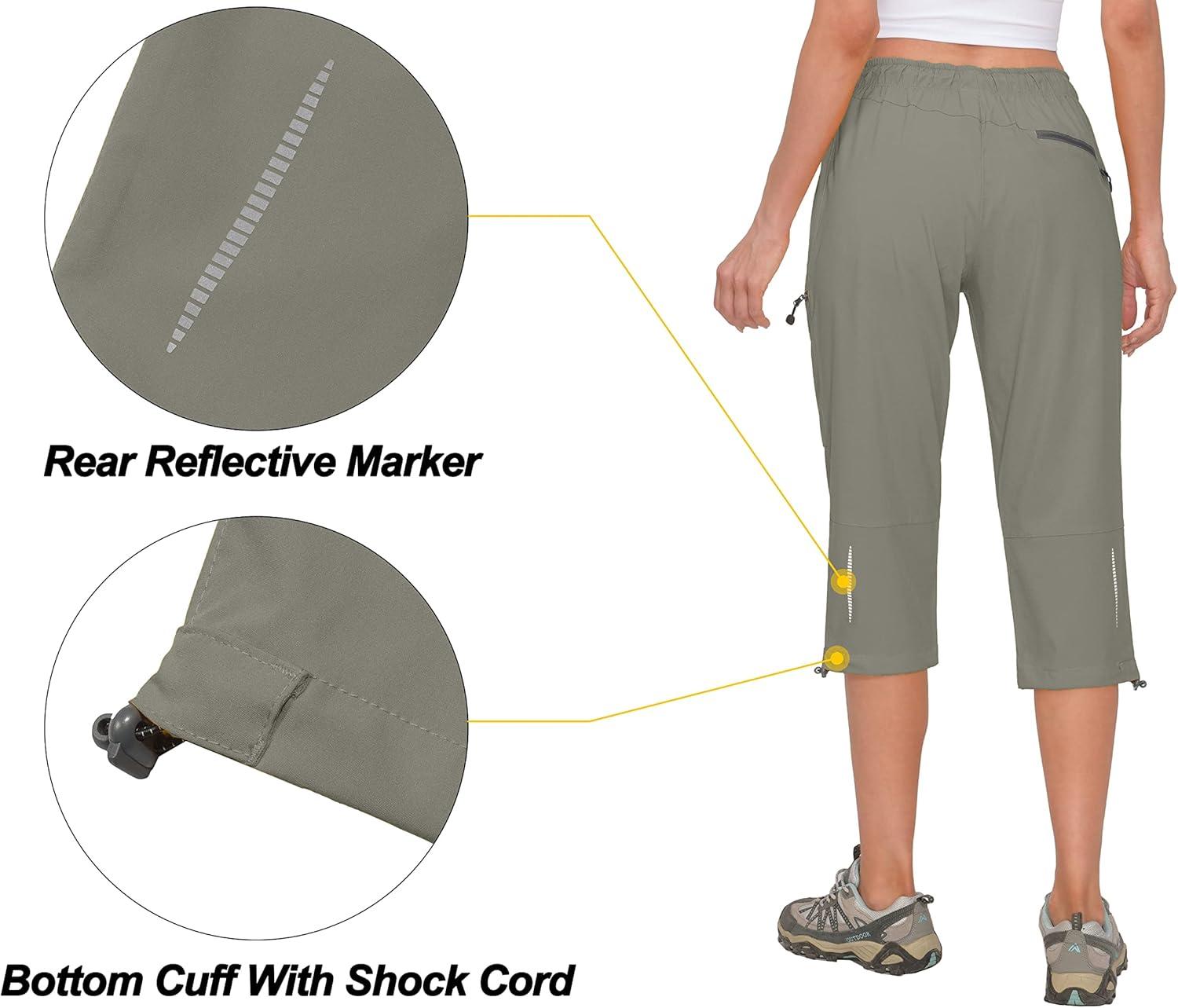 imageLittle Donkey Andy Womens Quick Dry 34 Pants Capri Shorts Lightweight Hiking Travel CasualA05 Sage