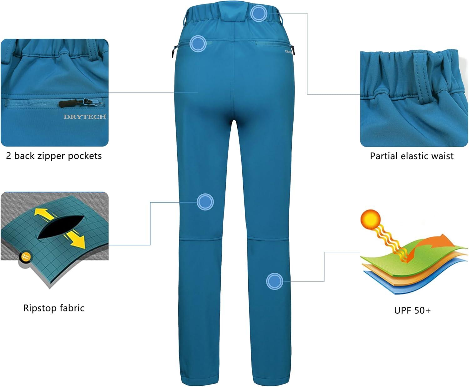 imageLittle Donkey Andy Womens Ski Softshell Pants Winter Windproof Snow PantsBbright Blue
