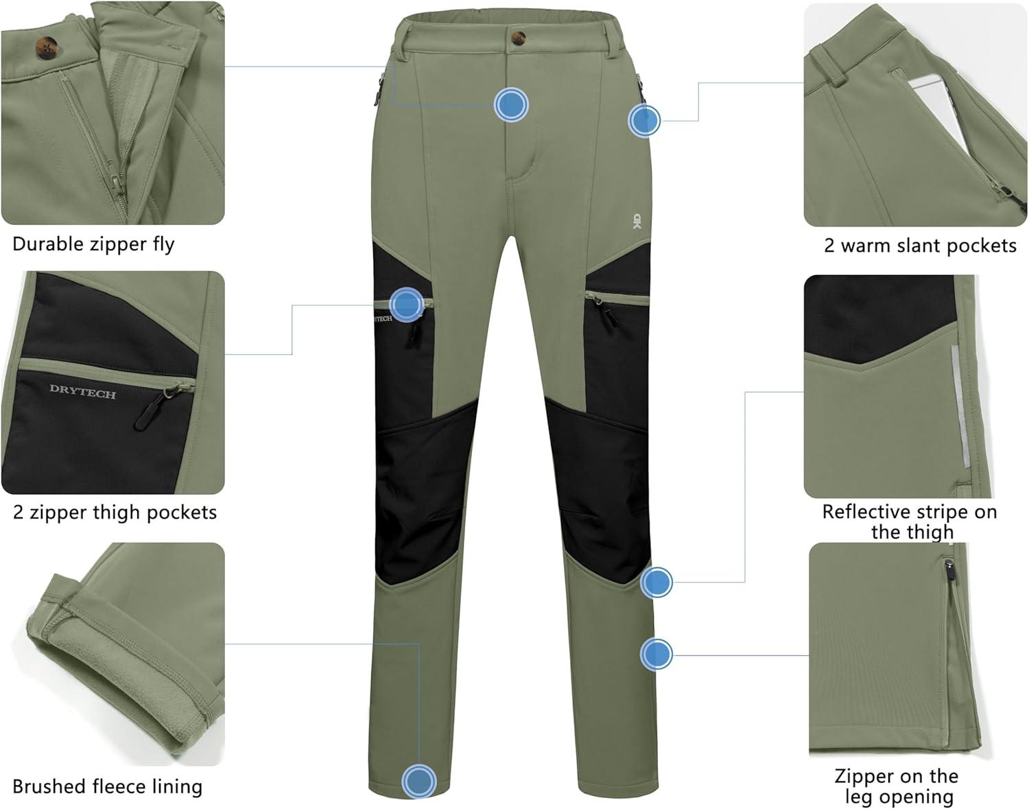 imageLittle Donkey Andy Womens Ski Softshell Pants Winter Windproof Snow PantsBsage