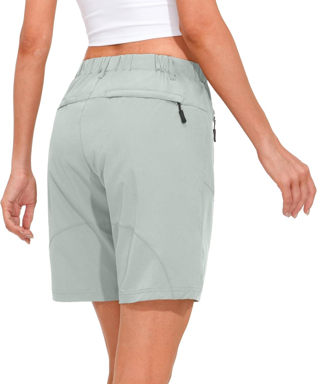 imageLittle Donkey Andy Womens Stretch Quick Dry Shorts for Hiking Camping TravelA1 Light Grey