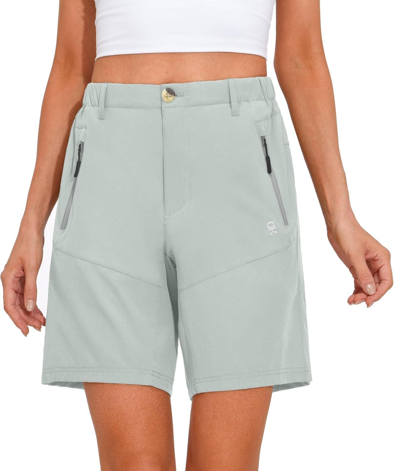 imageLittle Donkey Andy Womens Stretch Quick Dry Shorts for Hiking Camping TravelA1 Light Grey