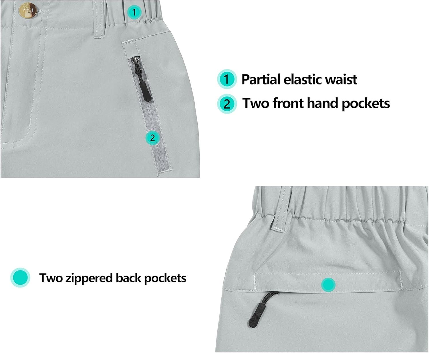 imageLittle Donkey Andy Womens Stretch Quick Dry Shorts for Hiking Camping TravelA1 Light Grey
