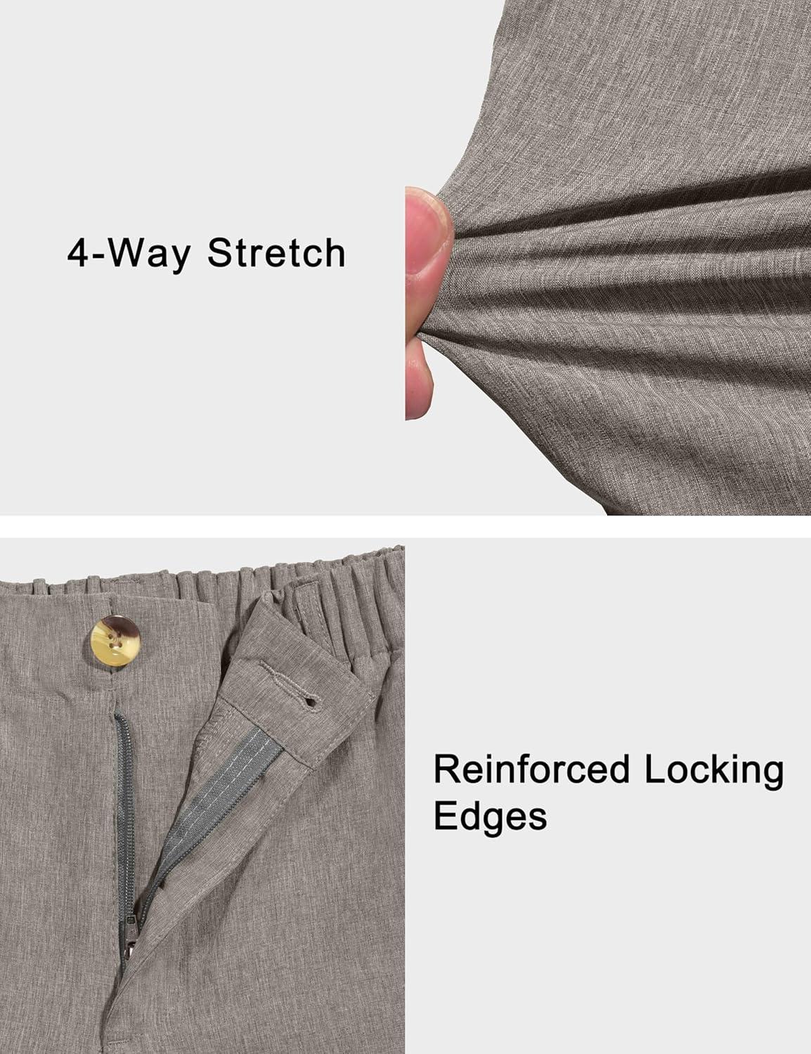 imageLittle Donkey Andy Womens Stretch Quick Dry Shorts for Hiking Camping TravelGrey Heather