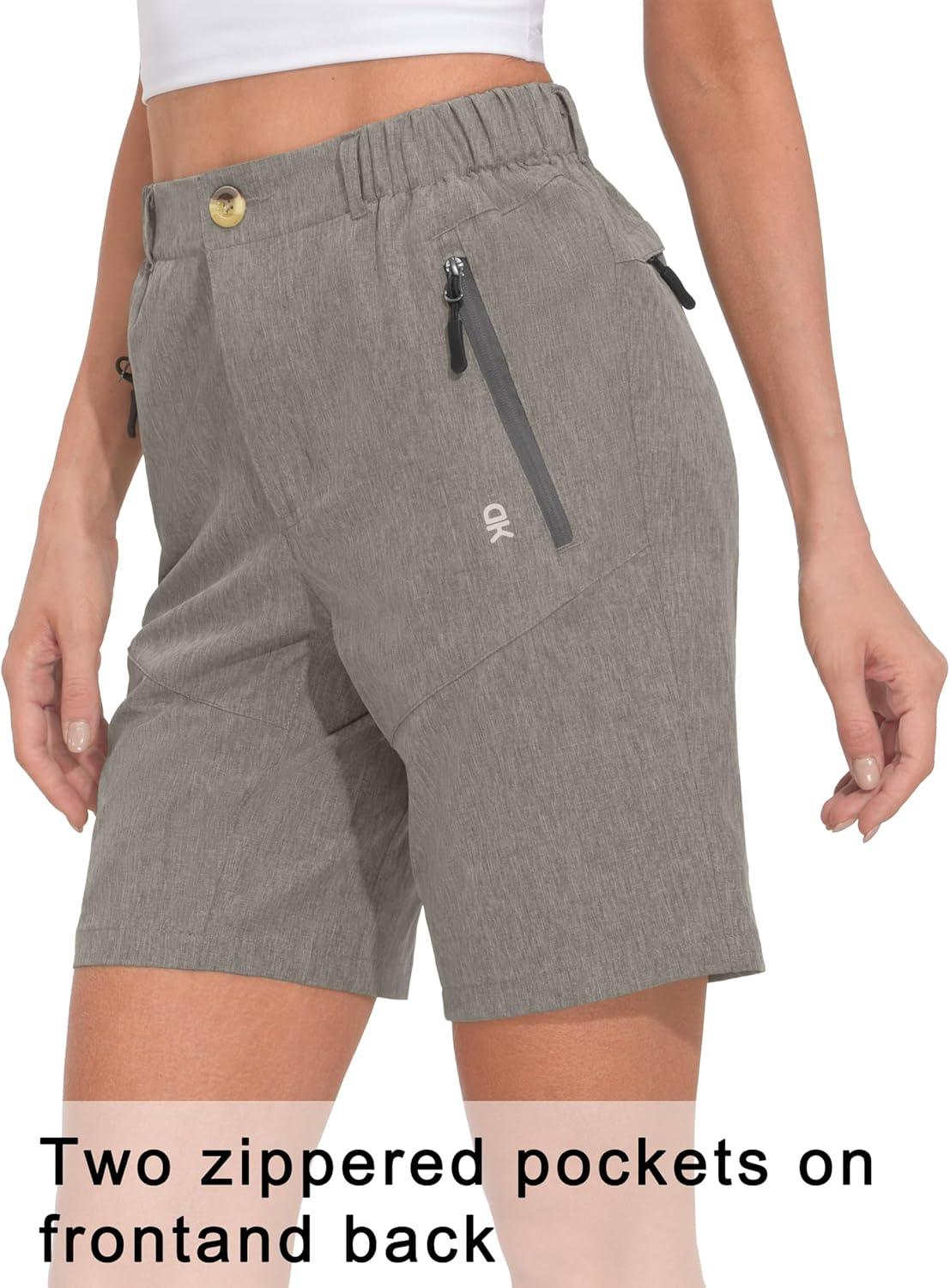 imageLittle Donkey Andy Womens Stretch Quick Dry Shorts for Hiking Camping TravelGrey Heather