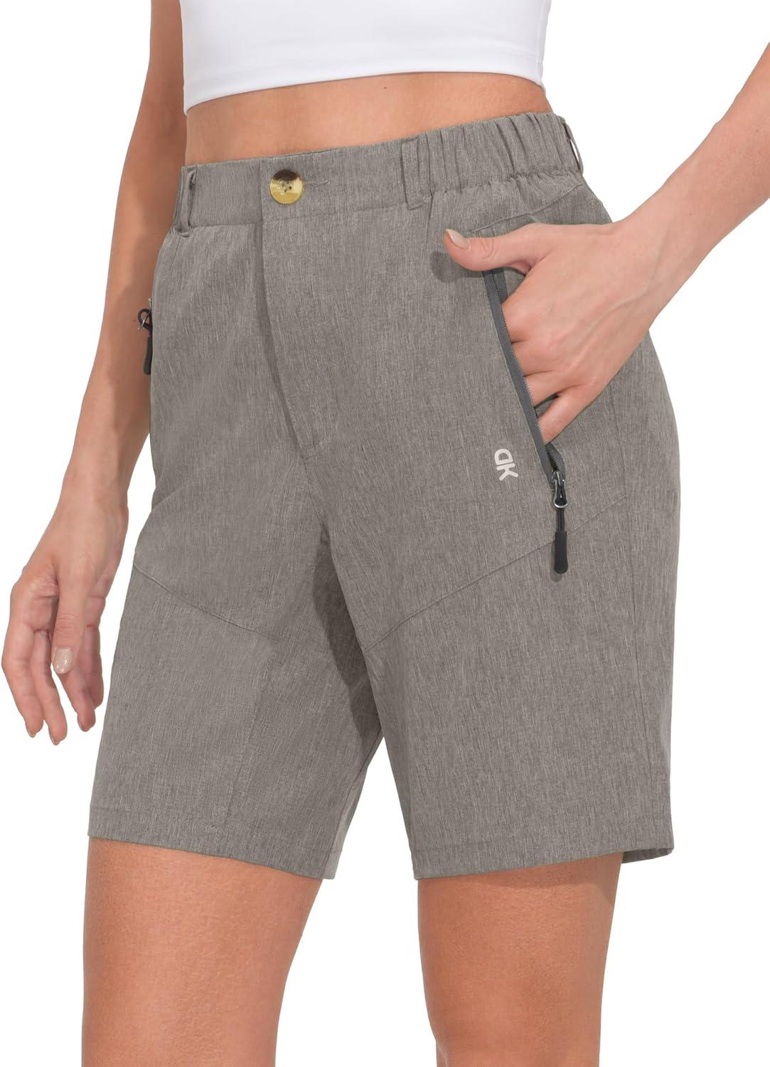 imageLittle Donkey Andy Womens Stretch Quick Dry Shorts for Hiking Camping TravelGrey Heather