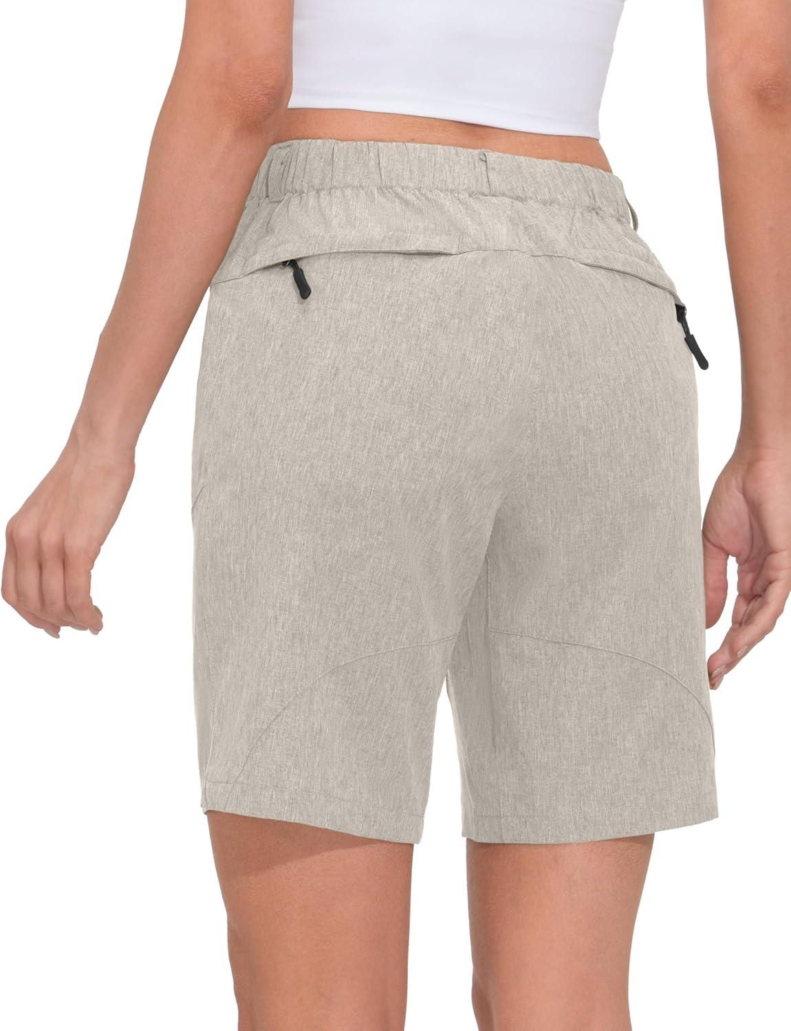 imageLittle Donkey Andy Womens Stretch Quick Dry Shorts for Hiking Camping TravelLight Grey Heather