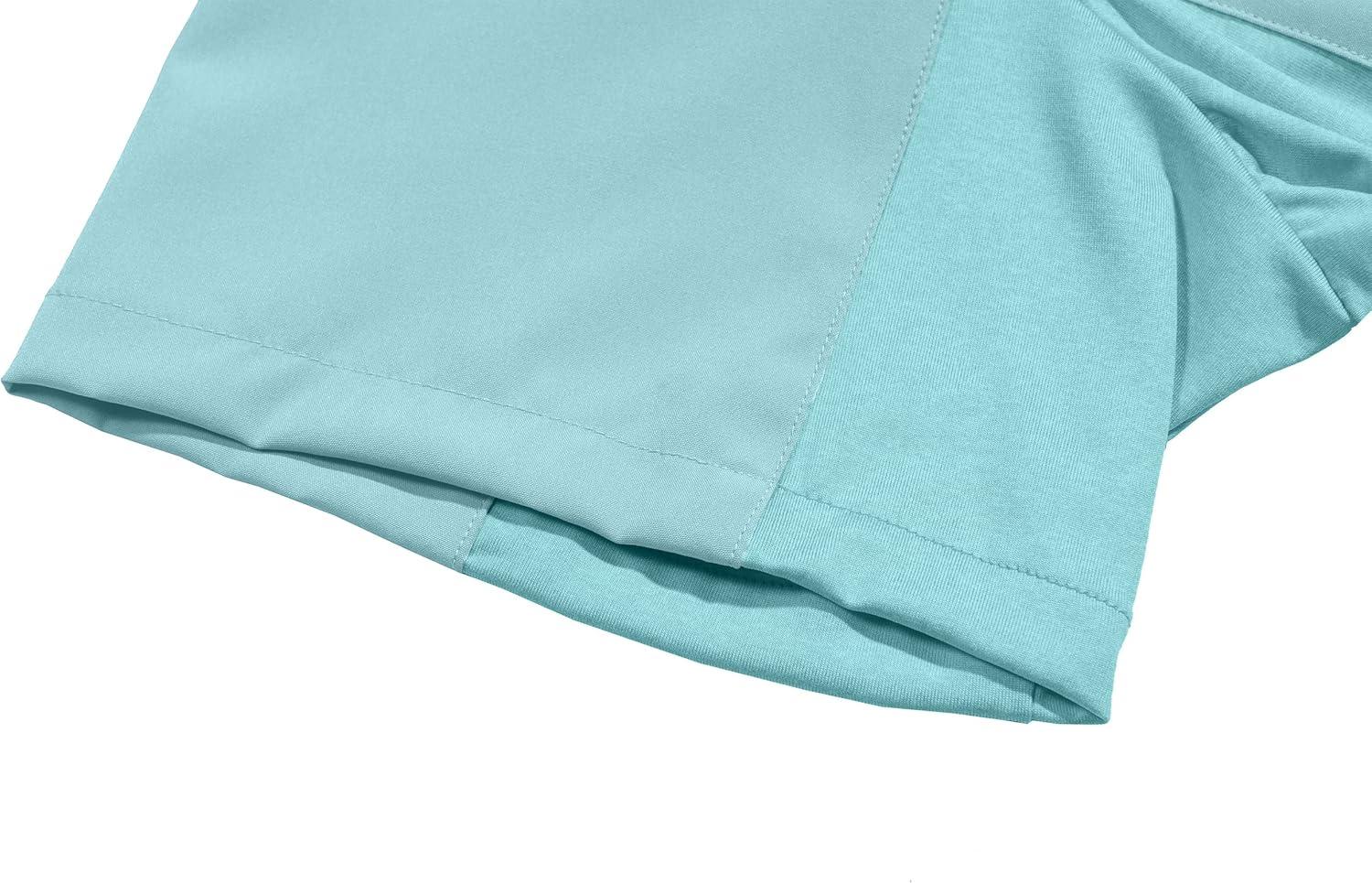 imageLittle Donkey Andy Womens Stretch Quick Dry UPF50 Short Sleeve Shirt for Hiking Travel CampingLight Blue
