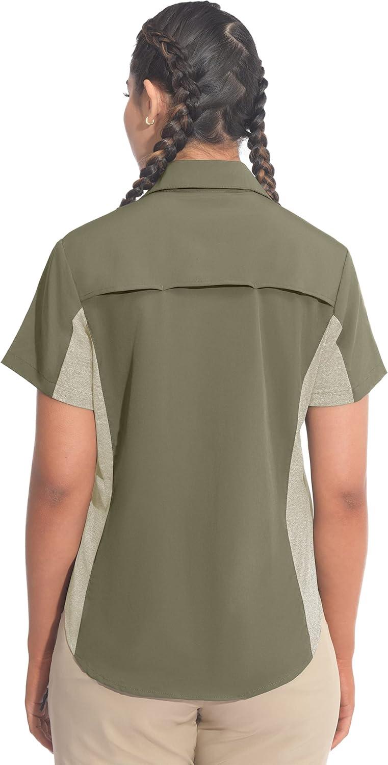 imageLittle Donkey Andy Womens Stretch Quick Dry UPF50 Short Sleeve Shirt for Hiking Travel CampingSage