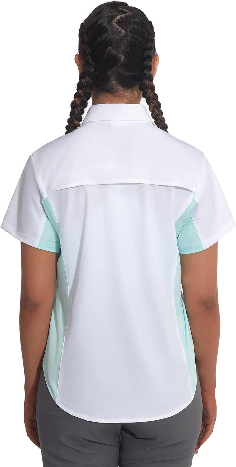 imageLittle Donkey Andy Womens Stretch Quick Dry UPF50 Short Sleeve Shirt for Hiking Travel CampingWhite