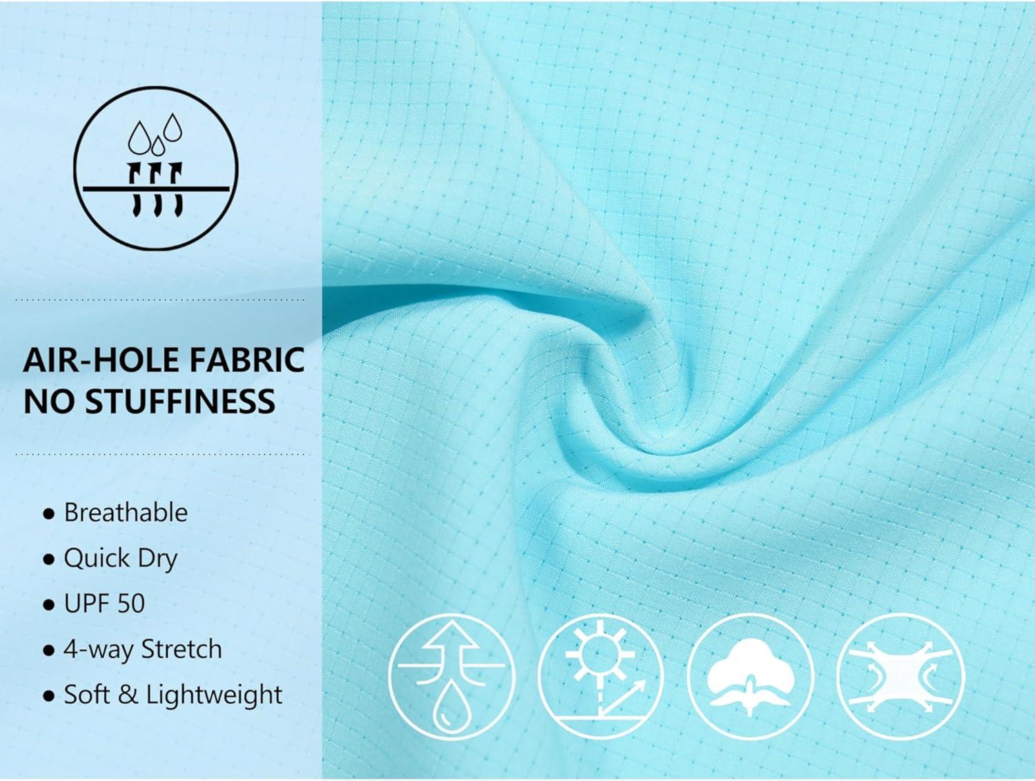 imageLittle Donkey Andy Womens UPF 50 UV Protection Shirt Breathable Short Sleeve Fishing Hiking Shirts Quick DryBlue Tint
