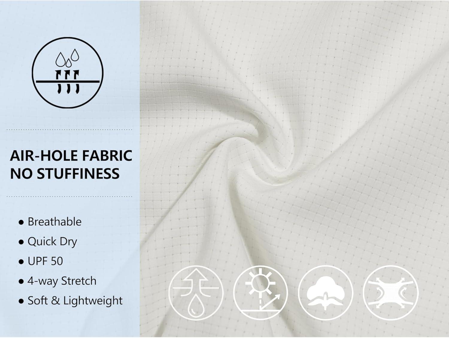 imageLittle Donkey Andy Womens UPF 50 UV Protection Shirt Breathable Short Sleeve Fishing Hiking Shirts Quick DryMarshmallow
