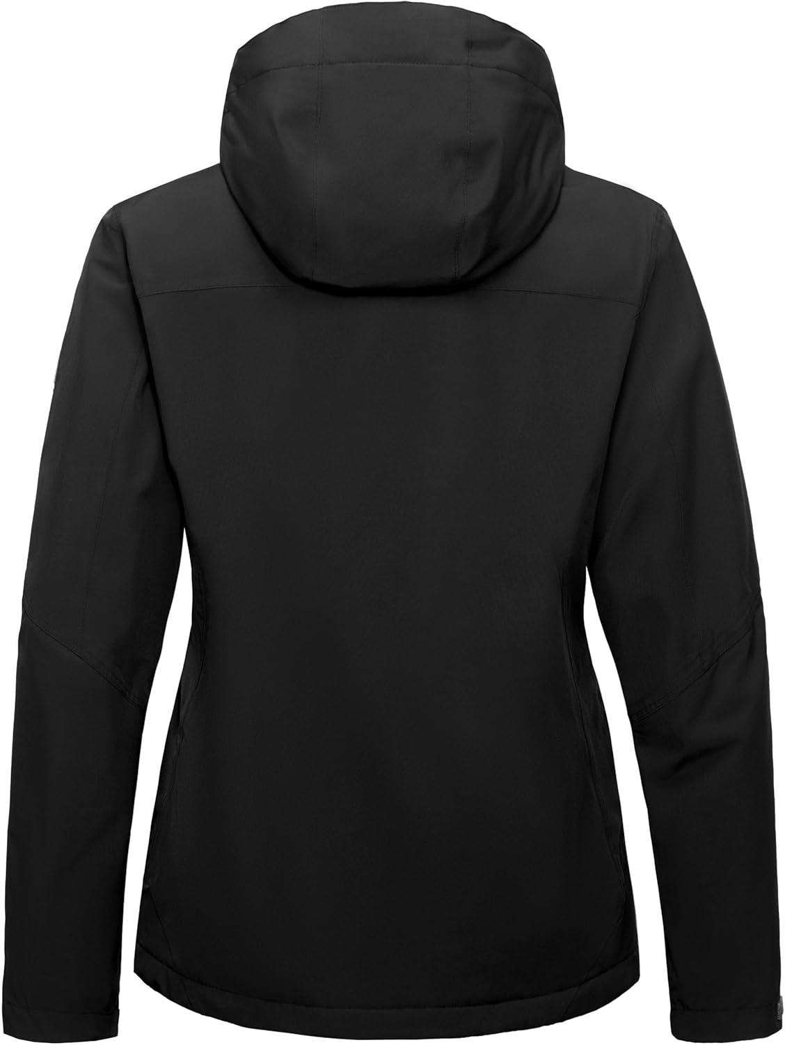imageLittle Donkey Andy Womens Waterproof Ski Snowboarding Jacket Windproof Warm Coat with Detachable HoodBlackthin Polyesterfill polyster Lining