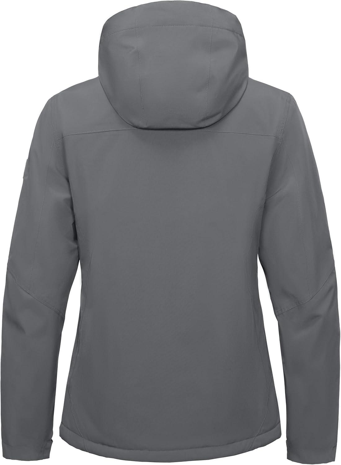 imageLittle Donkey Andy Womens Waterproof Ski Snowboarding Jacket Windproof Warm Coat with Detachable HoodGreythin Polyesterfill polyster Lining