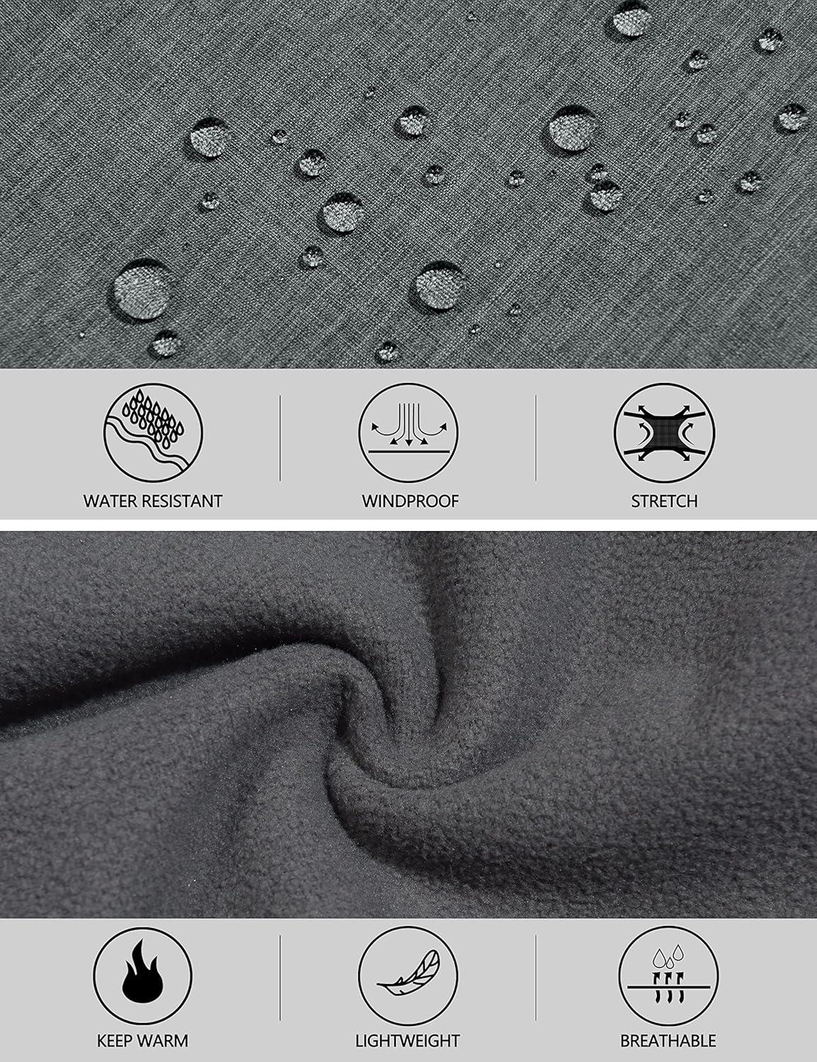imageLittle Donkey Andy Womens Windproof Hiking Cargo Pants Fleece Lined Water Repellent Ski Snow Softshell PantsGrey Heather