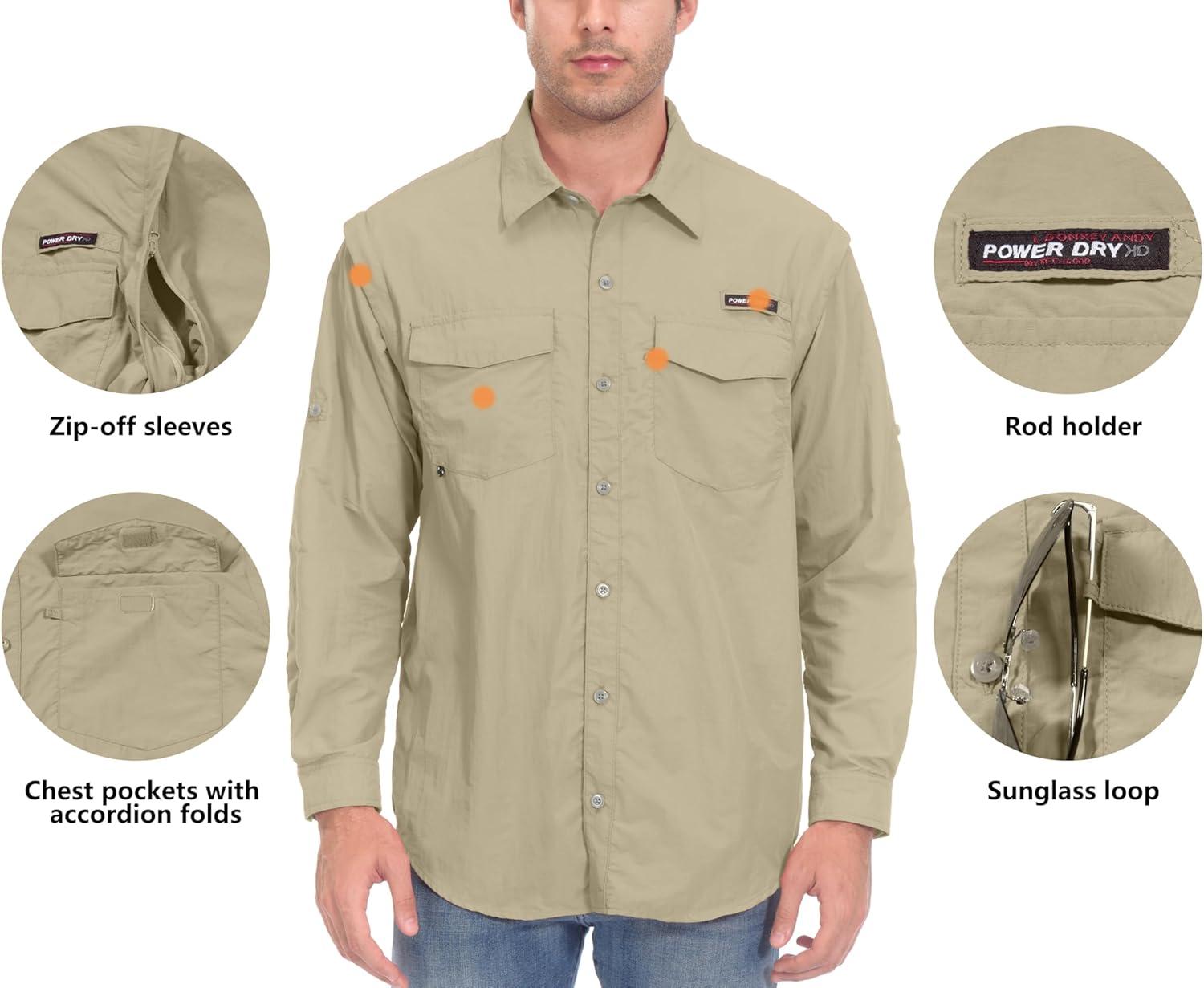 imageLittle Donkey Andy mens UtilityDetachable Sleevespale Khaki