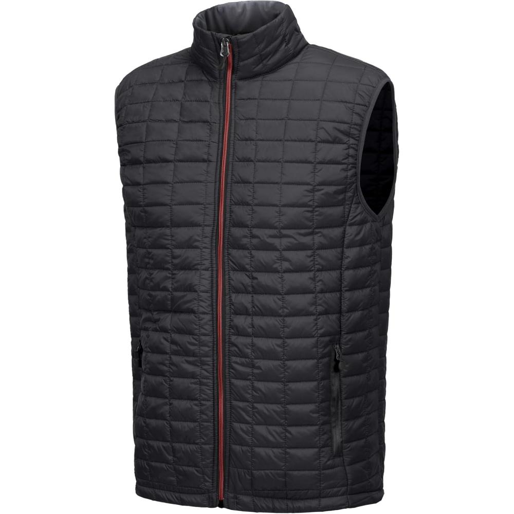 imageLittle Donkey Andy Mens Puffer Vest Lightweight Warm Sleeveless Jacket for Hiking Travel GolfBlackGray