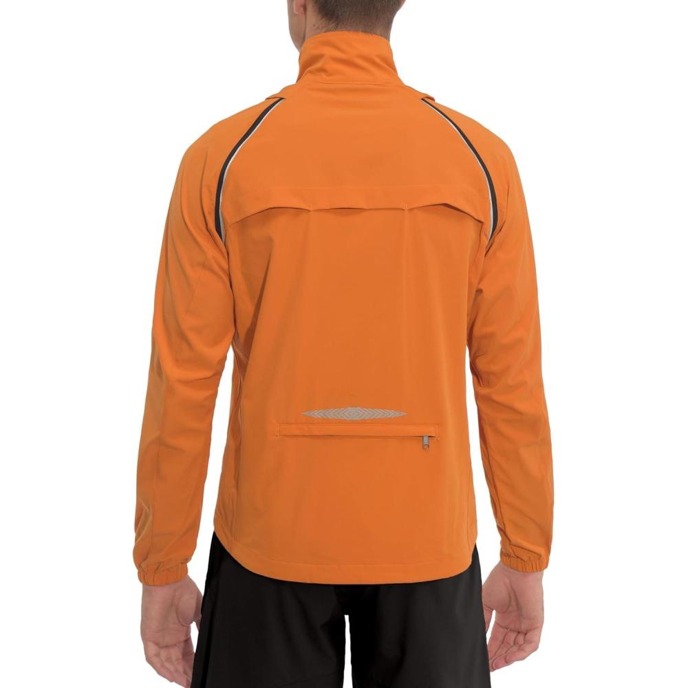 imageLittle Donkey Andy Mens Quickdry Running Jacket Convertible UPF 50 Cycling Jacket Windbreaker with Removable SleevesOrange