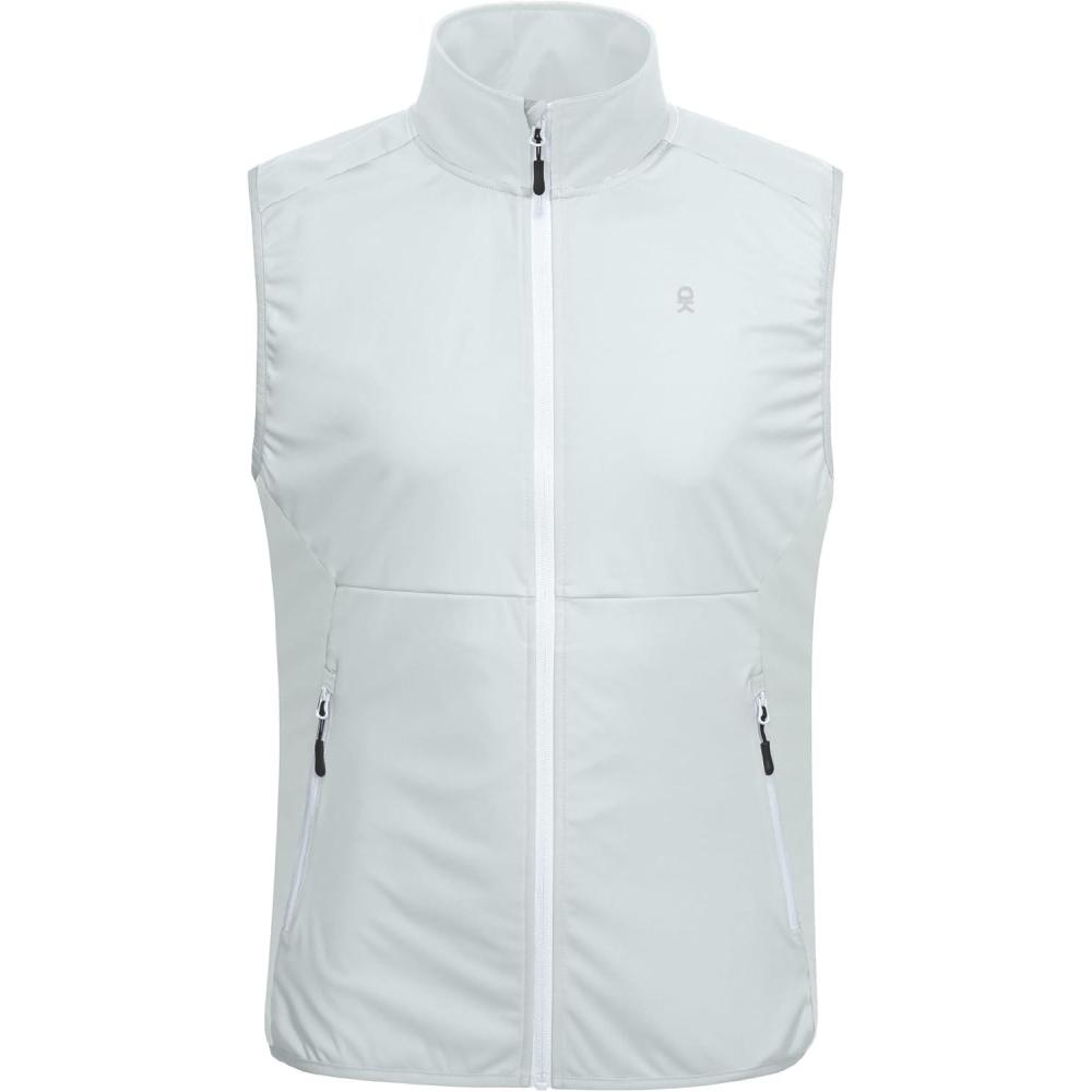 imageLittle Donkey Andy Mens Waterresistant Outerwear Vests Stretch Windproof Vest for Cycling Running GolfReflective White