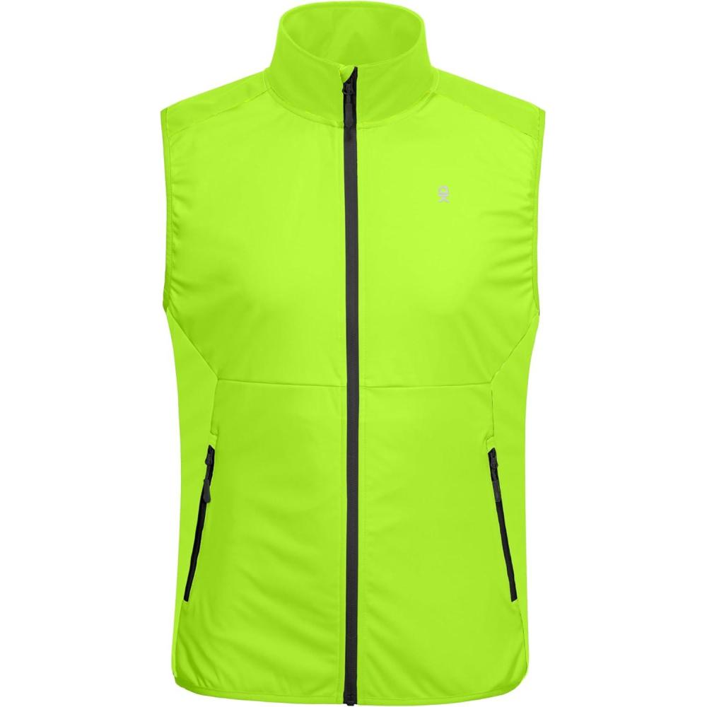 imageLittle Donkey Andy Mens Waterresistant Outerwear Vests Stretch Windproof Vest for Cycling Running GolfYellow