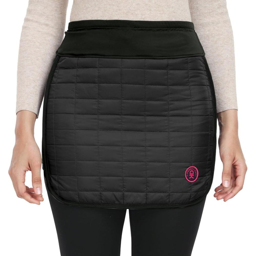 imageLittle Donkey Andy Womens Lightweight Puffer Sport Skorts Warm Quilted Skirt Outdoors Hiking RunningA Black