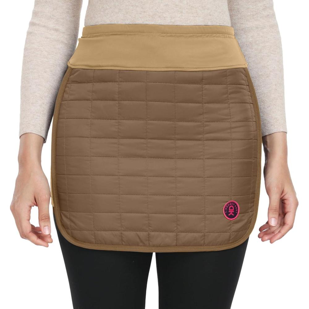 imageLittle Donkey Andy Womens Lightweight Puffer Sport Skorts Warm Quilted Skirt Outdoors Hiking RunningA Dark Khaki