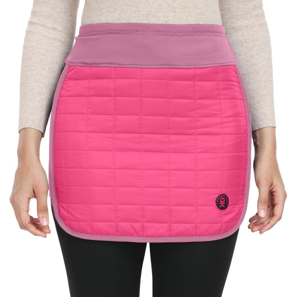imageLittle Donkey Andy Womens Lightweight Puffer Sport Skorts Warm Quilted Skirt Outdoors Hiking RunningA Granita Red