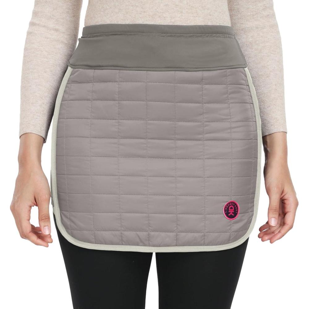 imageLittle Donkey Andy Womens Lightweight Puffer Sport Skorts Warm Quilted Skirt Outdoors Hiking RunningA Light Grey