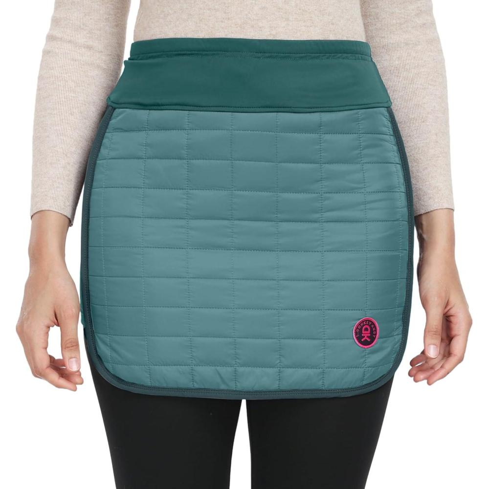 imageLittle Donkey Andy Womens Lightweight Puffer Sport Skorts Warm Quilted Skirt Outdoors Hiking RunningA Viridian Green