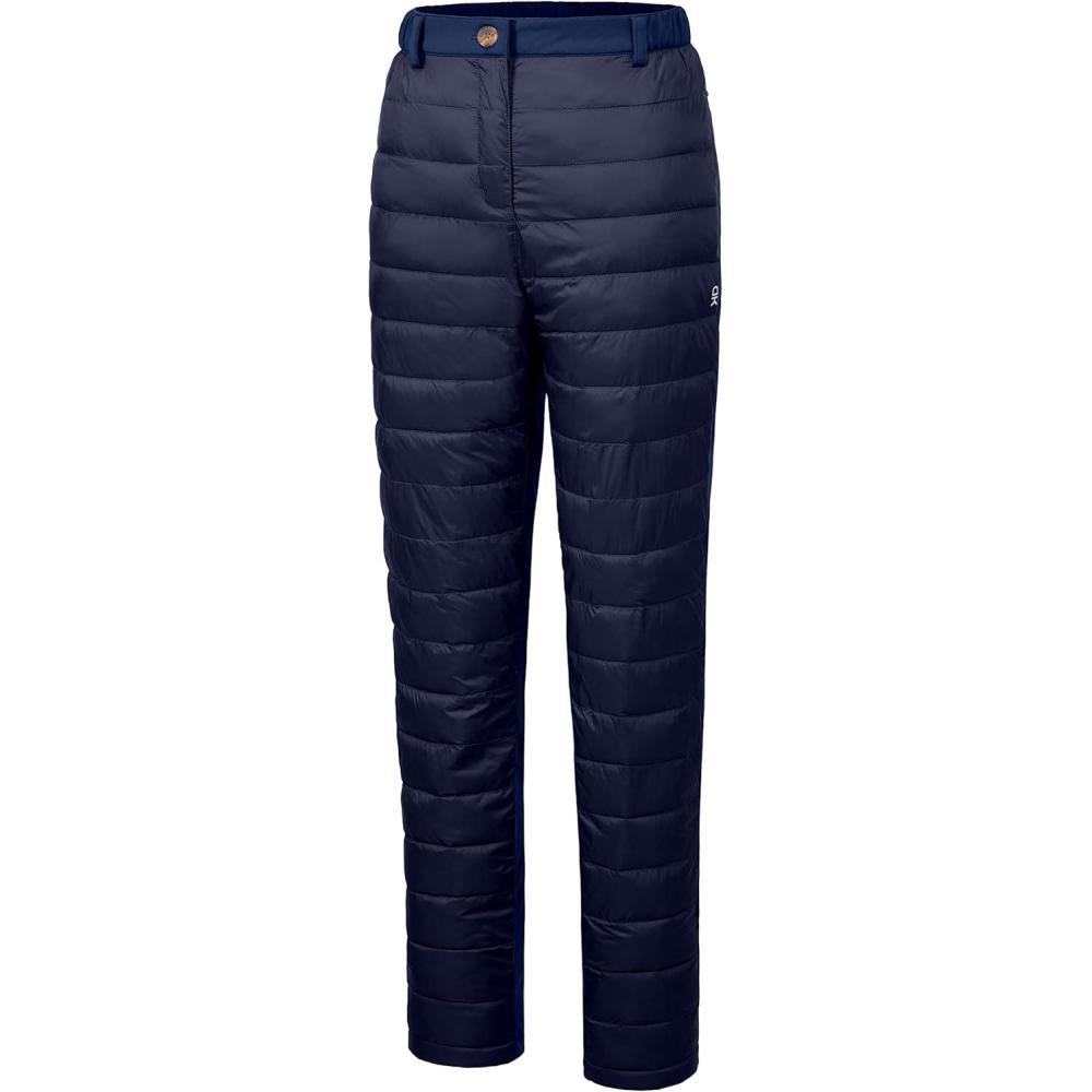 imageLittle Donkey Andy Womens Lightweight Puffy Pants Warm Fleece Lined Insulated Puffer Quilted Pants for Hiking Snow SkiAblue Depthfleece Liner