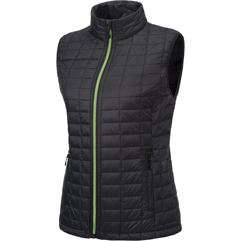 imageLittle Donkey Andy Womens Puffer Vest Lightweight Warm Sleeveless Jacket for Hiking Travel GolfBlackBlack