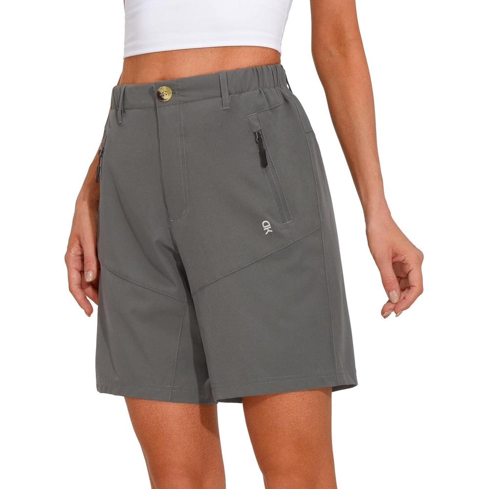 imageLittle Donkey Andy Womens Stretch Quick Dry Shorts for Hiking Camping TravelA1 Steel Gray