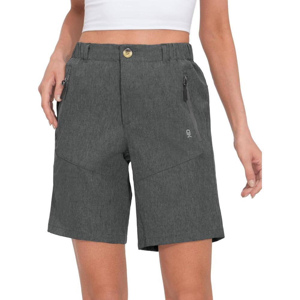 imageLittle Donkey Andy Womens Stretch Quick Dry Shorts for Hiking Camping TravelCarbon Heather