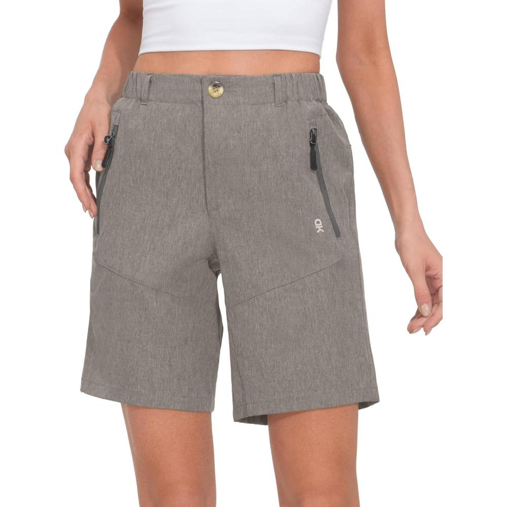 imageLittle Donkey Andy Womens Stretch Quick Dry Shorts for Hiking Camping TravelGrey Heather