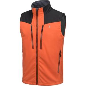 Little Donkey Andy Men’s Lightweight Fleece Lined Outdoor Vests Windproof Sleeveless Jackets for Hiking Travel Golf(4. Vibrant Orange)